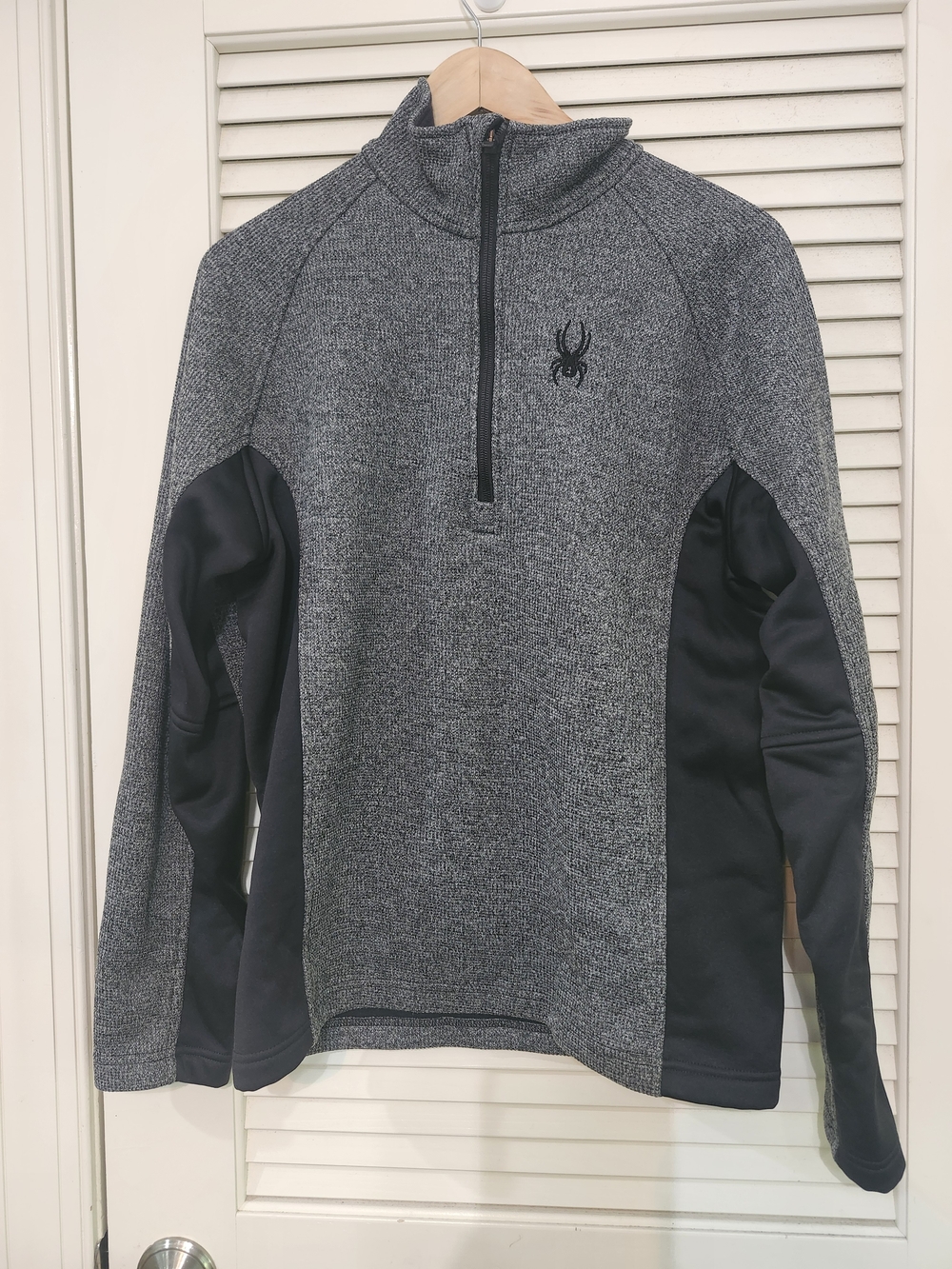 Spyder Men's Gray and Black Half-Zip Performance Pullover